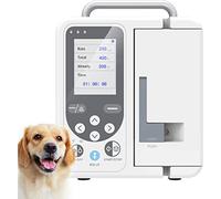 RISELY Pompa per Infusione Automatica Veterinaria,Pompa a Siringa Portatile per Animali con Portata KVO 1 ML/H E velocità Infusione Regolabile 1-699ML/H,Allarme Multifunzione,per Ospedale Domestici