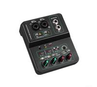 RiseNova Mixer audio USB portatile a 2 canali per PC | Ingressi XLR da 6,35 mm, interfaccia di registrazione ad alta risoluzione 96 kHz per microfono e chitarra live streaming