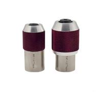 RiseNova Presa regolabile per rubinetto, resistente, adattatore per mandrino per rubinetti e bulloni da 3-12 mm, compatibile con attacco quadrato da 3/8, 2 pezzi (rosso)