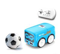RiseNova Smart RC per mini bus con linea seguente (blu) | per le modalità di fuga e seguire, schermo di espressione LED, giocattolo portatile da 9 cm per evitare ostacoli