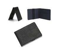 RisePlus FermaSoldi，Porta Carte Credito da Uomo Donna，in Pelle Alta Qualità con Protezione RFID，Portafoglio Slim Bifold(Blu)