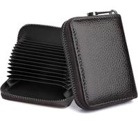 RisePlus Portafoglio Piccolo Slim con Portamonete，Porta Carte Credito，Portatessere da Uomo Donna in Pelle ，Portacarte Slim Mini con Funzione Magica, Elegante e Leggero