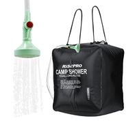 RISEPRO 10 gallons/40L Solar Shower Bag Solar Heating Camping Shower Bag with Temperature Hot Water Outdoor Hiking Climbing XH07