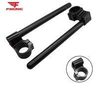 (Riser argento 50 mm)Riser Rised CNC Alluminio Moto Manubrio Clip-Ons Forcella Manubrio Clip-on