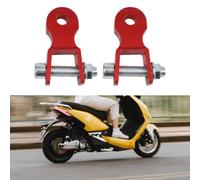 Riser Estensione per ammortizzatore 2pz per Stabilità per moto(red) | Lega alluminio robusta, design smorzato, previene urti a per terra, montaggio per m10, coppia completa