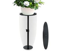 Riser fioriera, supporto per pianta di altezza regolabile 17-31 pollici per miglioramento del flusso d'aria e drenaggio, base in vaso di fiori per il padrone del portico esterno per esterno da davalna
