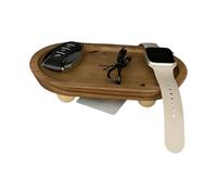 Riser in legno - Riser da 8 pollici | Plateau in legno - Rastrelliera da cucina ovale | Robusto supporto da banco in materiale naturale per di sapone e profumo nel bagno o nella cucina di casa