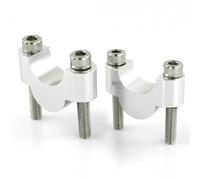 Riser Manubrio 22 Mm 7/8" Riser Universale Fat Bar Rialzo Manubrio Moto(Silver,20mm)