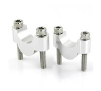 Riser Manubrio 28 Mm 1 1/8" Per Montaggio Fat Bar Per Triumph Morsetto montaggio motocicletta(ARGENTO,20 mm)