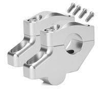 Riser Manubrio Alza Compatibile Con Suzuki Per C90 Per TM50 Moto Supporto Per Manubrio Nero Per Accessori Modificati Accessorio Di Aggiornamento Universale(Silver)
