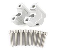 Riser Manubrio Alza Estendi Morsetto Per Royal Per Enfield Per Scram 411 Per Himalayan Riser Manubrio Per Moto In Alluminio Riser Manubrio Offset(Silver parts)