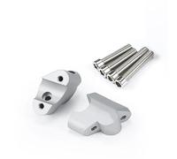 Riser Manubrio Moto Per Ducati Per Multistrada V4 S V4S V4 Per Pikes Per Peak Per Rally Moto CNC In Alluminio Manubrio Riser Innalzamento Morsetto Di Montaggio Riser Manubri Moto(Argento)