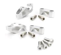 Riser Manubrio Riser manubrio moto Riser per Aprilia Per Tuono Per 1000 R V4 Per SX125 Per Shiver Per Tuareg 660 28mm 1 1/8" Motorcycle Handlebar Riser(Silver)