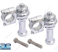 Riser Manubrio Universale In Ottone Cromato 1" Con Morsa 3" Di Altezza Circa @US