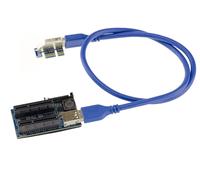 Riser Pci-E 1X A Pci-E 4X - 2 Porte - Con Ripresa Di Alimentazione SATA