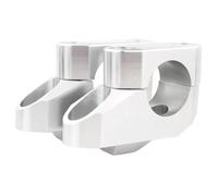 Riser per manubrio moto Compatibile Con Aprilia Per Dorsoduro 750 2008-2015 Per Dorsoduro 1200 2011-2021 Riser Manubrio Offset Da 28 Mm 1 1/8" Spostati Indietro Per Riser Per Verso L'alto(Silver)