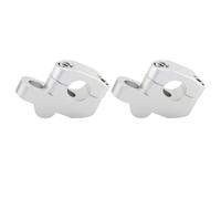 Riser Per Manubrio Per Moto Da 22 Mm 25 Mm 28 Mm Estensione Rialzo Posteriore Spostato Adattatore Universale Per Montaggio Su Morsetto Manubrio Parti Aggiornamento Moto Riser manubrio moto(Silver,25mm