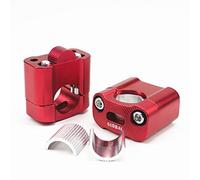 Riser Per Manubrio Per Moto RISERBAR MOTORBAR RISER 22MM 28MM UNIVERSAL MOTORCYCLE BAR CLAMP Adattatore in lega di alluminio(Red)