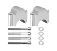 Riser per manubrio Per Universale 1 Paio Moto 28mm 1/8 "22mm 7/8" Manubrio Riser Bar Mount Maniglia Morsetto(Argento,28mm)
