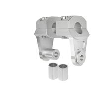 Riser per manubrio Universale 22-28mm 2 Pz Accessori Moto Bar Morsetti Manubrio Sollevato Maniglia Riser 51mm Sollevare Piedistallo Innalzamento Blocco(Argento)