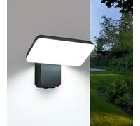 Riserva Applique da Esterno Nero, 16W 350° Girevole Lampada da Parete Esterno Moderna, 6500K Bianco Freddo, Applique da Parete in Alluminio per Cortile, Giardino, Garage, Terrazza, Corridoio