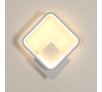 Riserva Applique da Parete Interno LED, 17W Lampada da Parete Moderno Quadrata, 3000K Luce Bianco Calda, Lampada a Muro Bianca per Soggiorno, Camera da Letto, Corridoio, Studio, Scala
