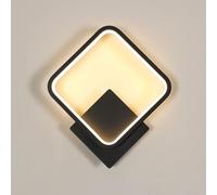 Riserva Applique da Parete Interno LED, 17W Lampada da Parete Moderna, Applique da Parete Nero Quadrato per Camera da Letto, Soggiorno, Corridoio, Scala, Bianco Caldo 3000K