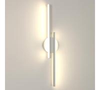 Riserva Applique da Parete Interno LED, 24W Lampada da Parete LED Moderna, 4500K Bianco Neutro, Lineare Lampada a Muro Bianco Alluminio per Camera da Letto, Soggiorno, Corridoio, Sala da Pranzo, 60cm