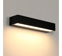 Riserva Applique da Parete LED Esterno 16W, IP65 Rettangolare, Nera, 3000K