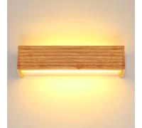 Riserva Applique da Parete Legno Interno, 18W Lampada da Parete LED Moderna, Lampada a Muro per Camera da Letto, Soggiorno, Corridoio, Scale, Hotel, Caffetterie, 3000K Bianco Caldo