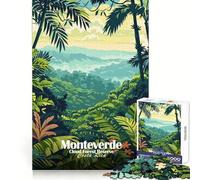 Riserva della foresta pluviale di Monteverde,Costa Rica - Puzzle difficile per adulti da 1000 pezzi,stimola la memoria,ideale per il relax e il tempo libero,con bordi nitidi,perfetto come regalo