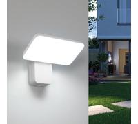 Riserva Lampada da Parete Esterno Bianca IP65, 16W 350° Girevole Applique da Parete Esterno LED Moderno, 6500K Bianco Freddo, Lampada da Parete Alluminio per Giardino, Terrazza, Garage, Corridoio