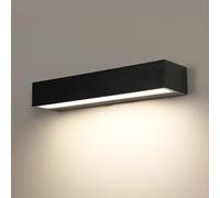 Riserva Lampada da Parete Esterno LED, 16W IP65 Applique da Parete Esterno Nero, 4500K Bianco Neutro, Lampada da Parete Moderna in Metallo per Giardino, Corridoio, Portico, Balcone