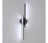 Riserva Lampada da Parete Interno LED, 24W Applique da Parete Moderno, 6500K Bianco Freddo, Nero Lampada a Muro in Alluminio per Soggiorno, Corridoio, Caffetteria, Camera da Letto, Scale, Hotel
