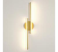 Riserva Lampada da Parete Interno Oro, 24W Applique da Parete Interno LED Moderne, 4500K Bianco Neutro, Lampada da Muro in Alluminio per Camera da Letto, Scale, Corridoio, Soggiorno