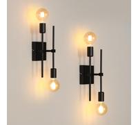 Riserva Lampada da Parete Vintage Industriale E27, 350°Regolabile 2 Pezzi