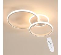 Riserva Lampada da Soffitto Dimmerabile, 42W Bianca Plafoniera LED Soffitto Rotonda, Plafoniera Moderna con Telecomando 3000~6500K Per Camera da Letto, Sala, Cucina, Corridoio