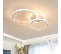 Riserva Lampada da Soffitto Dimmerabile, 42W Bianca Plafoniera LED Soffitto Rotonda, Plafoniera Moderna con Telecomando 3000~6500K Per Camera da Letto, Sala, Cucina, Corridoio