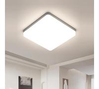 Riserva Lampada da Soffitto LED Quadrata 36W 4050LM, Plafoniera Soffitto IP44 Moderno 4500K per Ufficio, Bagno, Camera da Letto, Cucina, Soggiorno, Balcone, 23CM