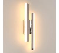 Riserva LED Applique da Parete Interno 16W, 3000K Bianco Caldo, Cromo