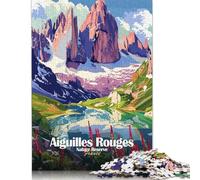 Riserva naturale di Aiguilles Rouges, Francia, puzzle da 1000 pezzi, puzzle in legno adatto per adulti, decorazione per la casa, 1000 pezzi (75x50 cm)