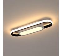 Riserva Plafoniera LED Bianco Caldo 3000K, 30W 3000lm Lampada da Soffitto in Acrilico, Design Moderno e Minimalista Plafoniera Rettangolare per Corridoio Balcone Camera da Letto Soggiorno, 40cm