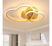 Riserva Plafoniera LED Soffitto Dimmerabile 48W, Lampada da Soffitto Moderna Forma di Cuore, Plafoniera con Telecomando 3000K-6500K per Camera da letto, Camera dei bambini, Soggiorno, 50cm