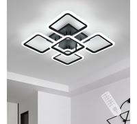 Riserva Plafoniera LED Soffitto Dimmerabile, 57W Lampadario da Soffitto Nero Qua
