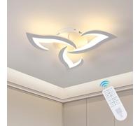 Riserva Plafoniera Led Soffitto Dimmerabile Moderna, 35W 4000LM Lampada da Soffitto con Telecomando/APP, Creativo Forma Di Fiore Lampadario in Acrilico Adatta Per Soggiorno Camera Da Letto, Bianco