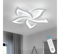 Riserva Plafoniera LED Soffitto Moderna Dimmerabile, 40W 4700LM Lampada da Soffitto con Telecomando/APP, Creativo Forma Di Fiore Lampadario in Acrilico Adatta Per Soggiorno, Camera Da Letto, Cucina