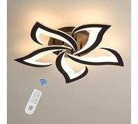 Riserva Plafoniera Led Soffitto Moderna Dimmerabile, 40W 4700LM Lampada con Telecomando/APP, Creativo Lampadario in Acrilico Per Soggiorno Camera Da Letto, Φ60cm Nero…