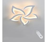 Riserva Plafoniera LED Soffitto Moderna Dimmerabile, 40W 4700LM Lampada da Soffitto con Telecomando/APP, Creativo Forma Di Fiore Lampadario in Acrilico Adatta Per Soggiorno, Camera Da Letto, Cucina