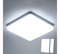 Riserva Plafoniera LED Soffitto Quadrata, 2 Pezzi 36W Lampada da Soffitto Moderna, 6500K Bianco Freddo, per Bagno, Cucina, Balcone