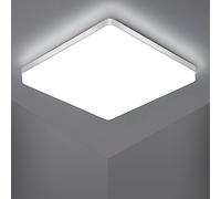 Riserva Plafoniera LED Soffitto Quadrata 48W 5400LM, IP44 Moderno Lampada da Soffitto 6500K Bianco Freddo, 30CM per Ufficio, Bagno, Camera da Letto, Cucina, Soggiorno, Balcone